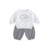 洋气一岁婴幼儿分体春秋季 新款 外出两件套 男宝宝套装 婴儿衣服春装