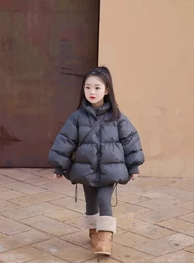 女童冬季羽绒服新款2025白鸭绒冬装女孩子中长款加厚保暖外套上衣