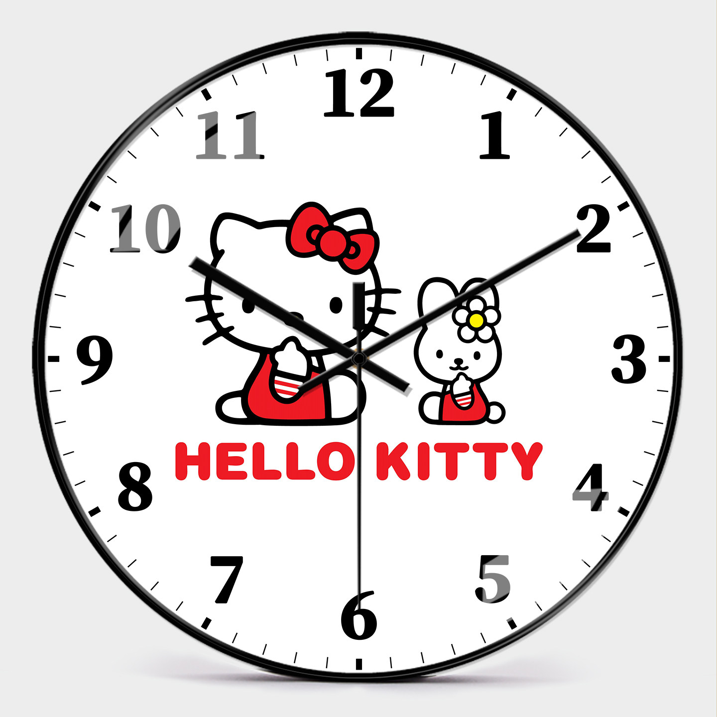 卡通hello kitty挂钟可爱儿童房公主房时钟创意静音简约时尚钟表