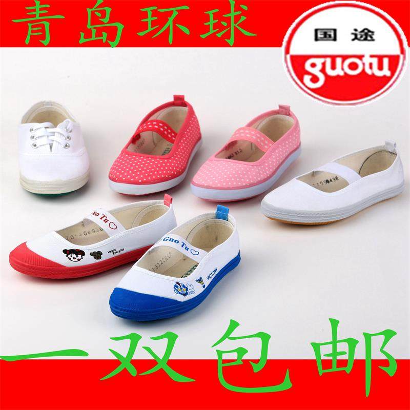 Global kindergarten indoor White shoes canvas shoe children Cloth shoes girl Gym shoes Dancing shoes Gym shoesin the Shoes/Baby Shoes/Parent-child shoes , Canvas shoes  category - from Buy2taobao.com to provide professional Taobao agent buy service
