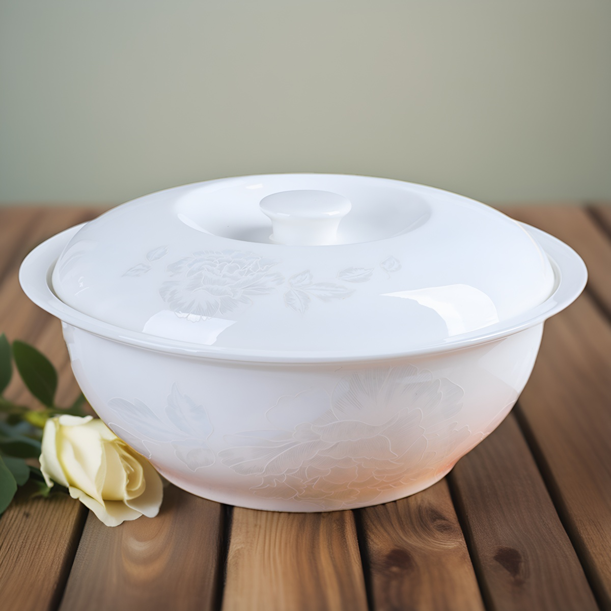 带盖汤锅家用骨瓷品锅大汤锅酸菜鱼汤盆陶瓷碟中式双耳防烫大汤煲