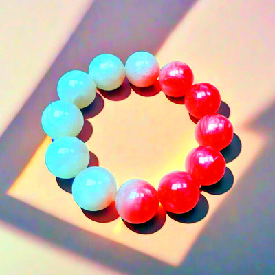 血沉宝手串自然变色海云母血疗太阳光紫外线珊瑚脂男女士光变佛珠