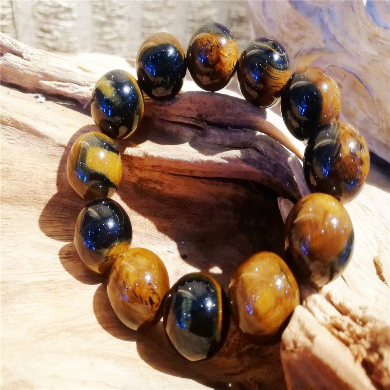 海铁树黑珊瑚金沙金丝海柳手串文玩佛珠手链收藏级男款女士念手珠