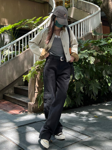 复古工装长裤休闲长裤