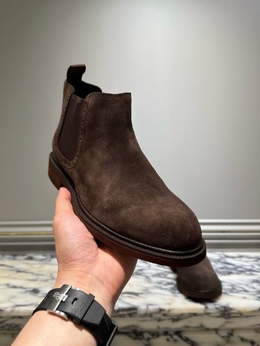 切尔西靴短靴英伦皮磨砂皮