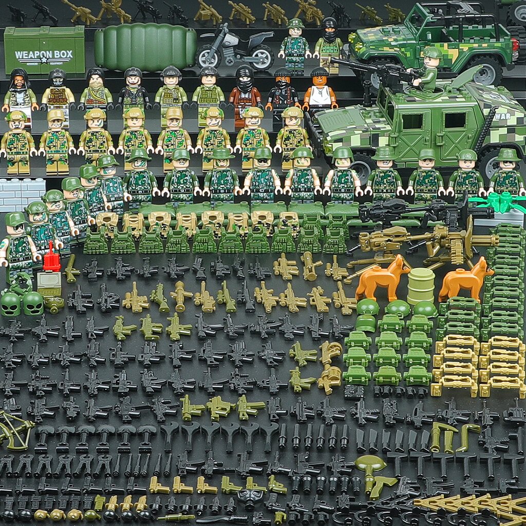 中国丛林反恐特种兵部队系列拼装积木人仔军事小人偶男孩益智玩具