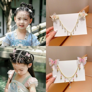 中国古风小公主额头链发饰古装汉服超仙女童头饰小女孩可爱发夹子