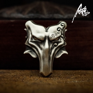 A鸦原创手工订做925纯银饰伯爵 戒指环 面具哥特潮流朋克男女个性