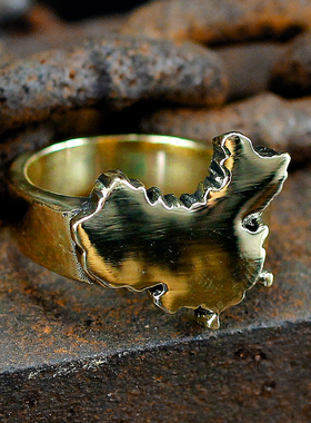 女士戒指戒指中国地图男生礼物