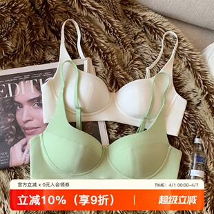 莫代尔薄杯内衣女士小胸聚拢上托舒适无钢圈收副乳防下垂文胸罩