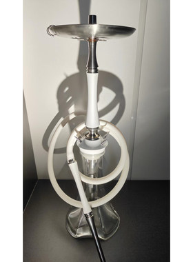 LaoYanHOOKAH 国产荆棘冠珠光白水烟壶 朋克摇滚风颜值质感双在线