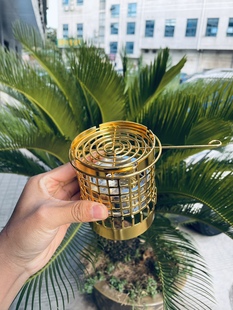 hookah HMD阿拉伯水烟碳隔酒吧椰壳碳配套水烟锅牢笼金色碳隔