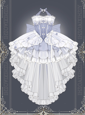 【10抵扣20R意向金】原创lolita拖尾华丽芭蕾风全款裙子148一团价