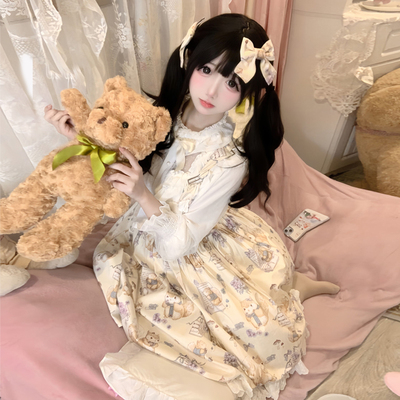 正品原创 铃兰小鼠背带lolita可爱日系少女感小清新四季穿搭裙子