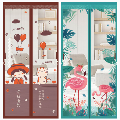 魔术贴对吸磁铁免打孔防蚊门帘