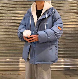 包邮 满68 2025冬季 情侣款 百搭假两件棉衣 港风潮流时尚 精品