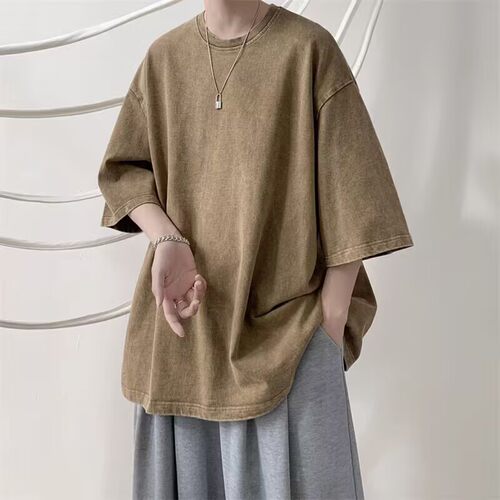 【精品清仓】~水洗做旧纯棉T恤~断码了，清了~