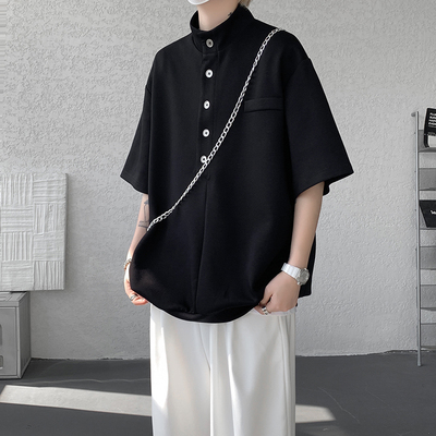 【精品】满68包邮◆2025夏季青年美式复古时尚痞帅POLO衫短袖T恤