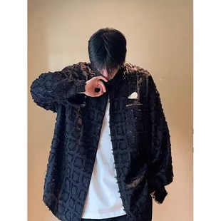 精品 潮流时尚 满68 2025春秋青少年韩版 百搭流苏格纹衬衫 包邮