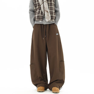 精品 冲锋裤 满68 2026春秋中性港风潮流弯刀裤 防水休闲裤 包邮