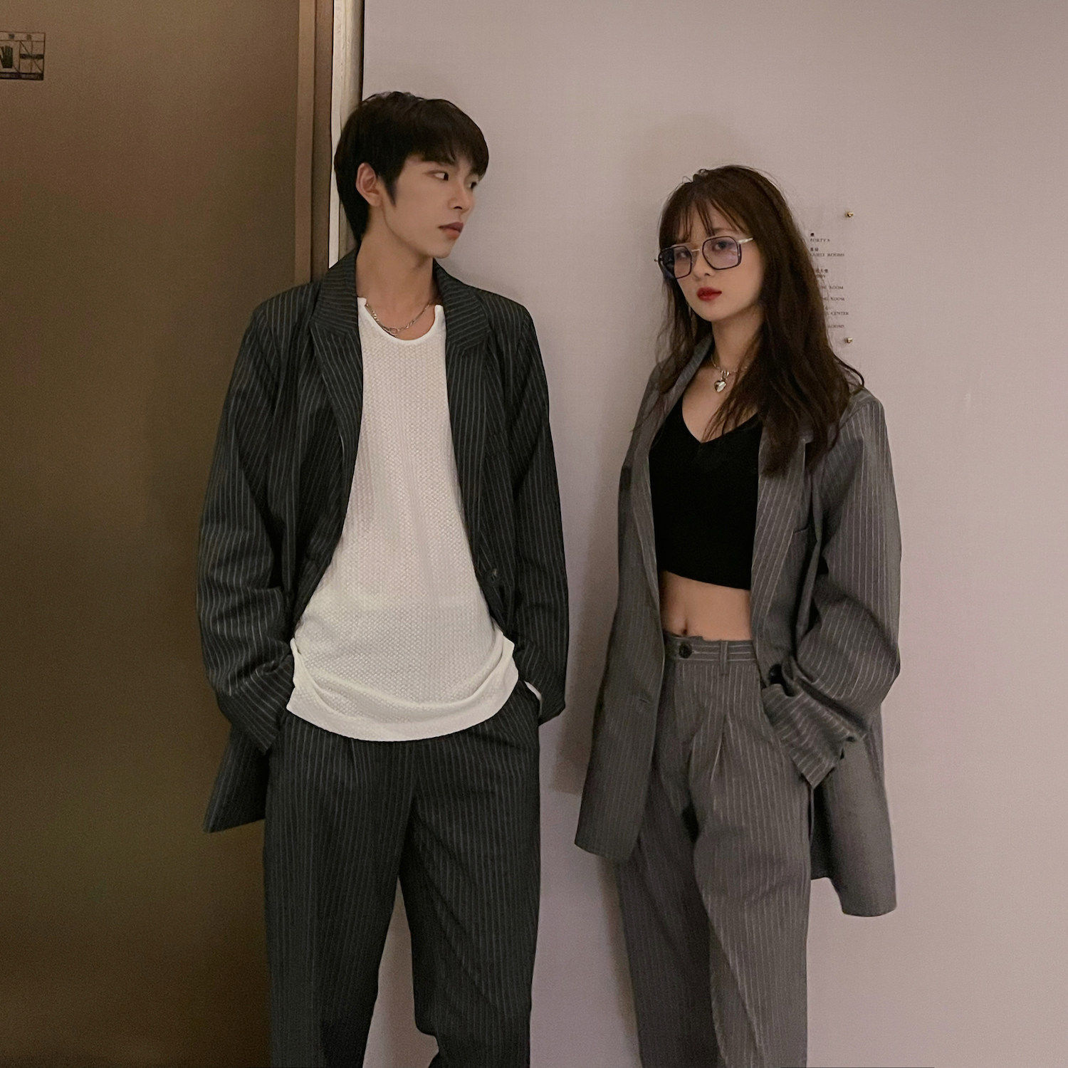 【精品】满68包邮◆2025春秋男女款韩版潮流时尚百搭条纹休闲西服,男装,休闲西服,淘宝优惠券,粉丝福利购,淘宝优惠卷