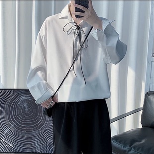 满68 优品 包邮 2025春秋青少年潮流线条时尚 衬衫 百搭长袖 断码