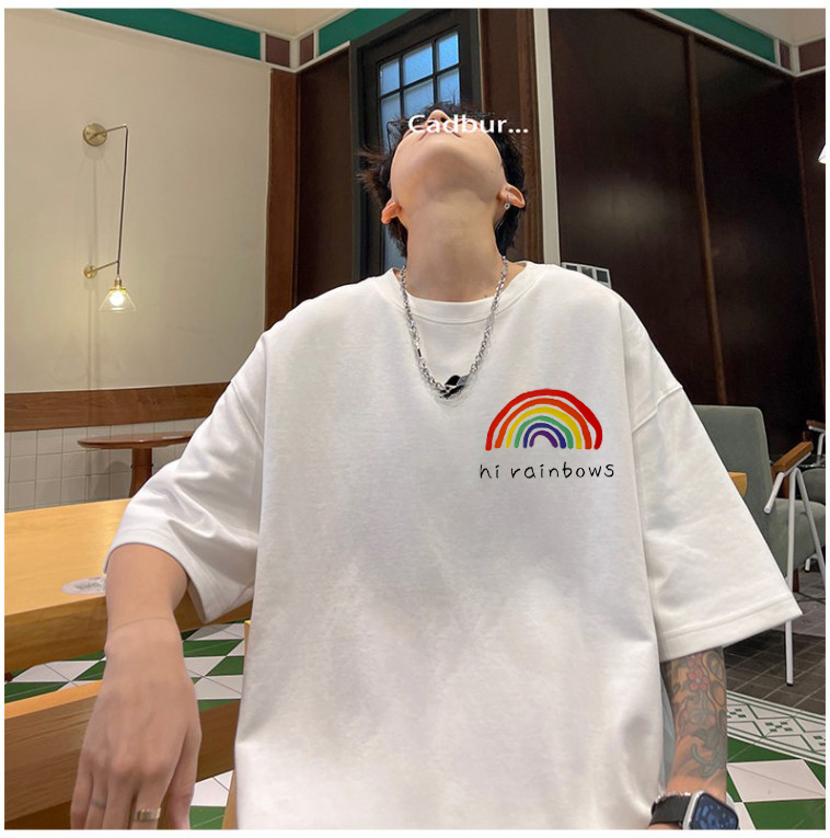 短袖港风宽松男女同款便宜T恤