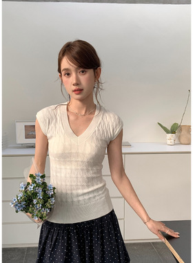 嘉言 羊毛正肩性感修身针织衫女显瘦气质百搭插肩袖韩系内搭上衣