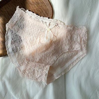 低腰泡泡纱年轻女士三角裤内裤新