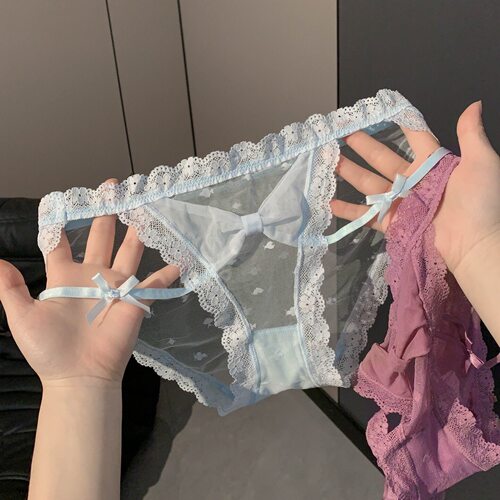 性感蕾丝蝴蝶结低腰女士三角裤新