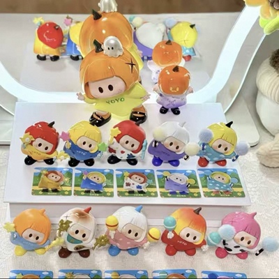 现货MINISO名创优品YOYO右右酱萌趣歪头盲盒手办车载桌面摆件礼物