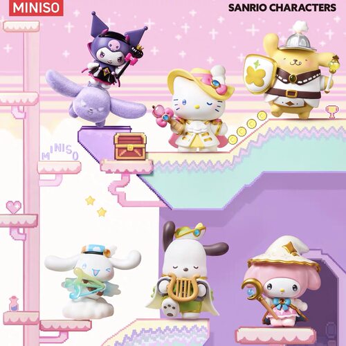 新品 MINISO名创优品三丽鸥RPG勇者大冒险系列盲盒手办摆件送礼女