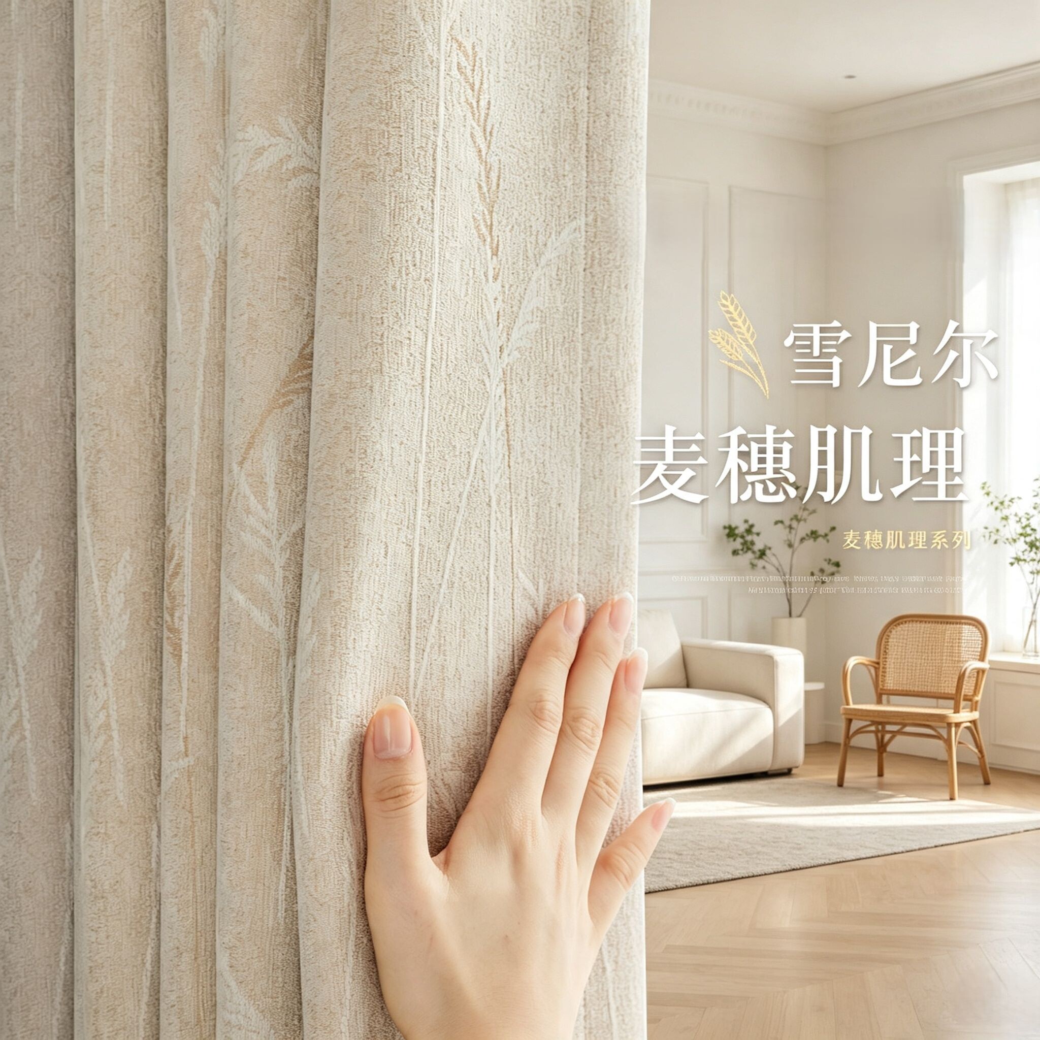 客厅法式遮光成品窗帘挂钩式卧室飘窗轻奢遮阳布2026新款防晒隔热