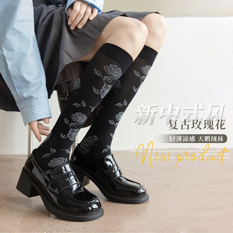 MIHIMIHI袜子天鹅绒小腿袜女士