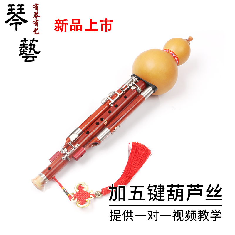 调F调C调B键宽音域葫芦丝乐器专业演奏高级红木葫芦丝降5超九孔加