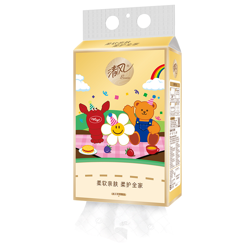 清风悬挂式抽纸M码4层300抽1提
