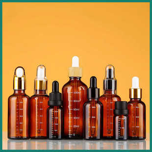 15ml-50ml茶色刻度精油瓶30ml滴管瓶棕色避光玻璃精油分装瓶