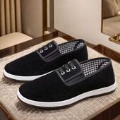 老北京布鞋 男女防滑工作鞋 女灯芯绒休闲浅口妈妈鞋 软底久站不累鞋