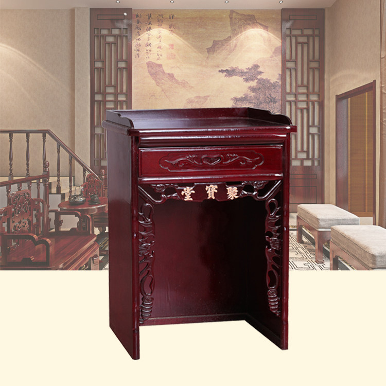 地主爷神台佛龛小型地主柜柜仙家供桌家用财神柜立柜土地公神柜