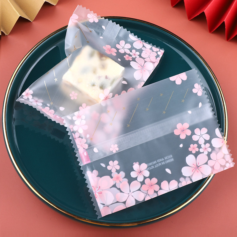 2025饼干包装袋机封雪花酥牛轧糖奶枣蔓越莓纽扣曲奇单独小包装袋