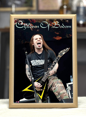 芬兰旋死乐队海报带框挂画Children Of BODOM博多之子Alexi装饰画