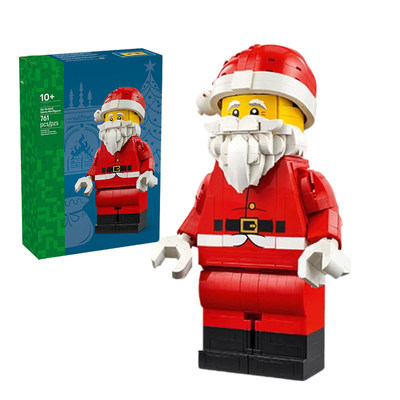 适用乐高放大版圣诞节老人仔积木40820新年礼物儿童益智拼装玩具