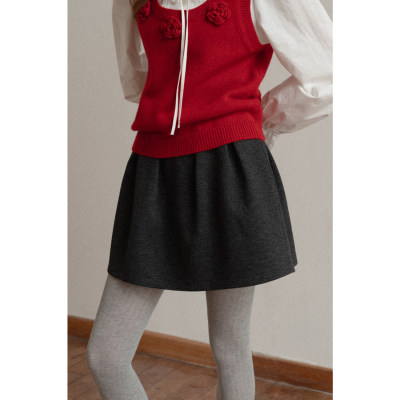 EGGKA深灰压褶设计a字毛