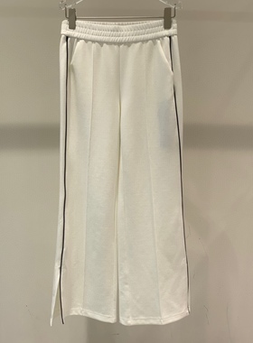 商场同款艾诺丝2023春季运动休闲裤女学院风直筒侧开叉修身301231