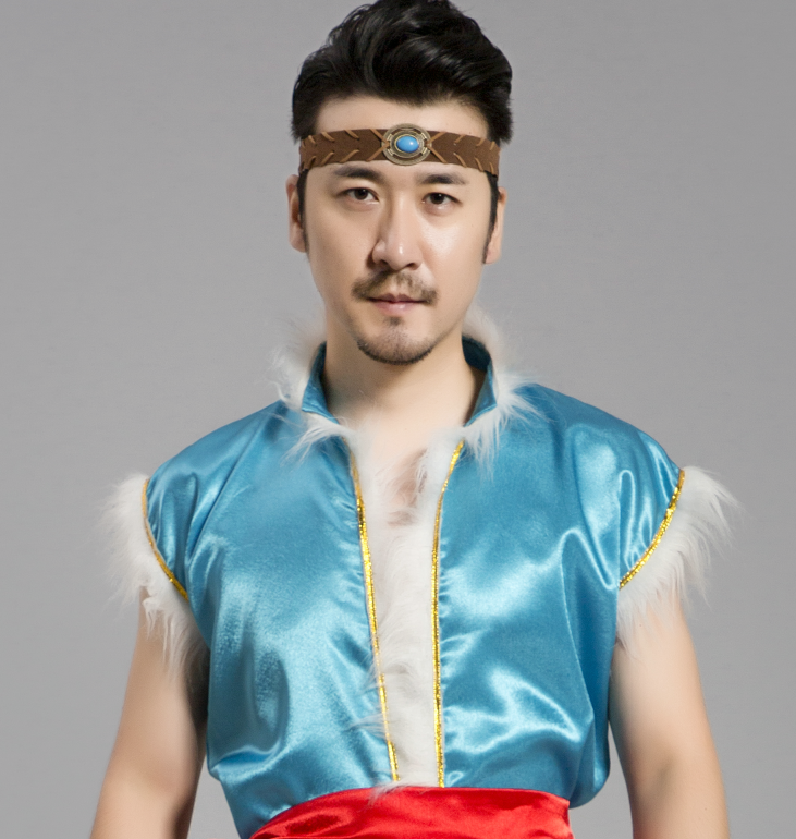 新款蒙古族舞蹈演出头饰男手工头饰藏族民族珠子发饰蒙古藏袍佩饰