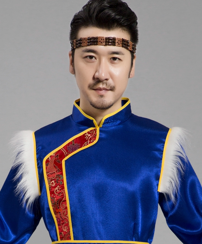 新款蒙古族舞蹈演出头饰男手工头饰藏族民族珠子发饰蒙古藏袍佩饰