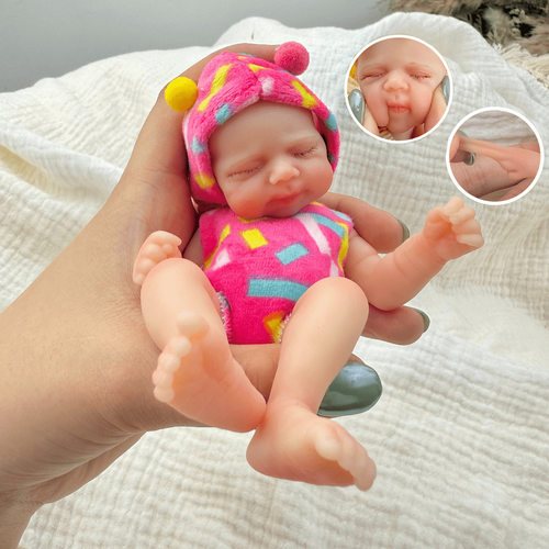 15cm实心硅胶重生娃娃reborn baby doll仿真娃娃玩具跨境一件代发