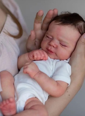 48厘米重生娃娃3D高彩静脉可见reborn baby doll仿真婴儿闭眼睡觉