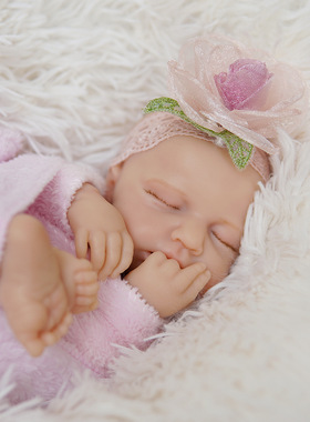 13-18寸实心硅胶柔软肤感仿真婴儿重生娃娃reborn doll亚马逊热