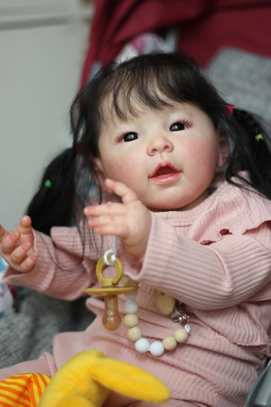 60厘米仿真婴儿重生娃娃 乐乐 女童洋娃娃可爱宝宝 跨境电商货源
